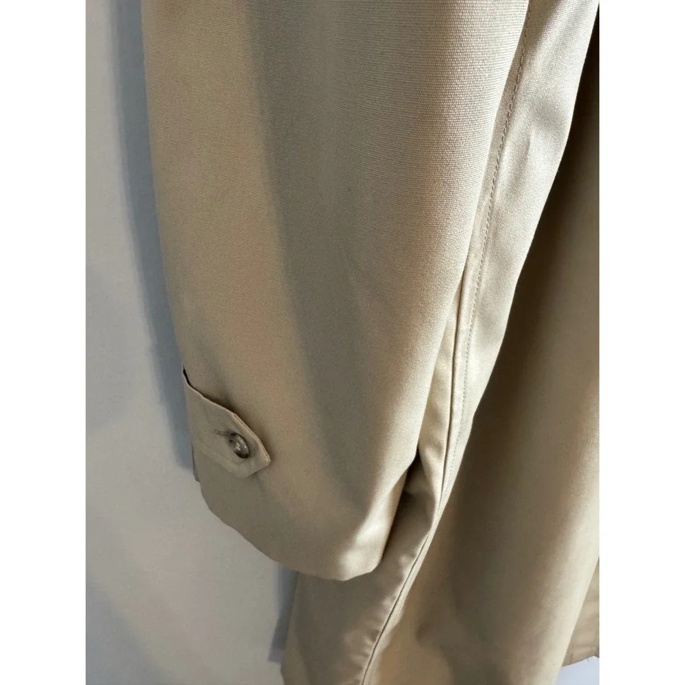 Vintage London Fog Maincoats Tan Trench Coat‎ Faux Fur Liner Mens 42 Reg Beige - Picture 6 of 10